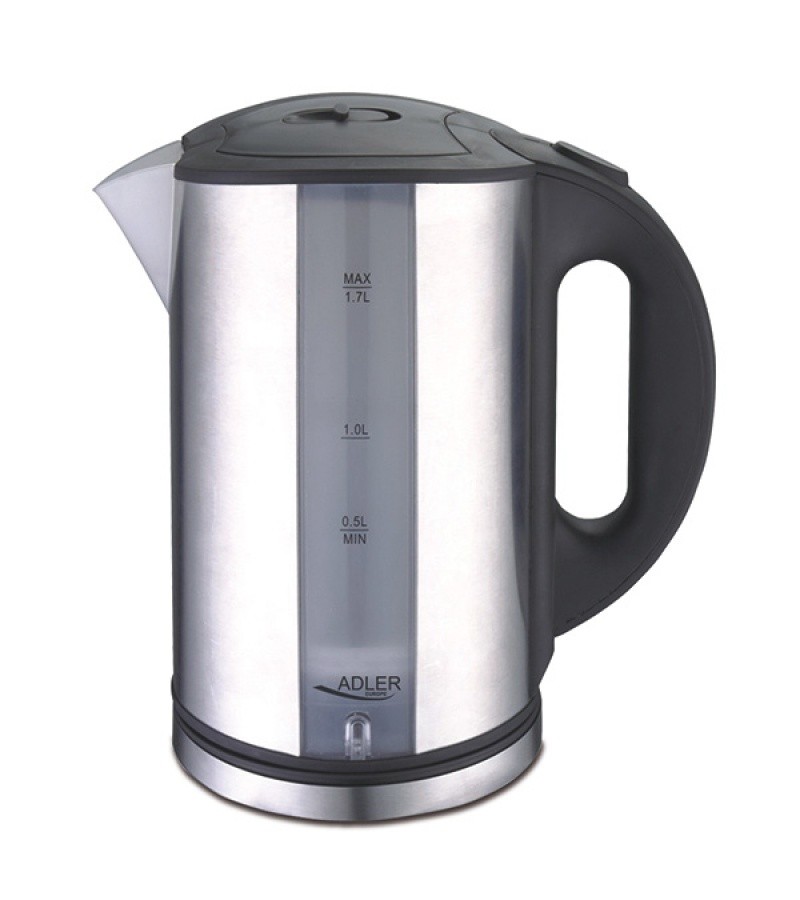 CORDLESS KETTLE STEEL, ADLER, 1,7L, POWER 2000 W, STEEL