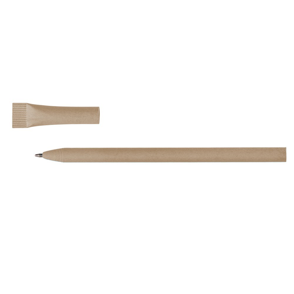 Rolled paper ball pen with cap