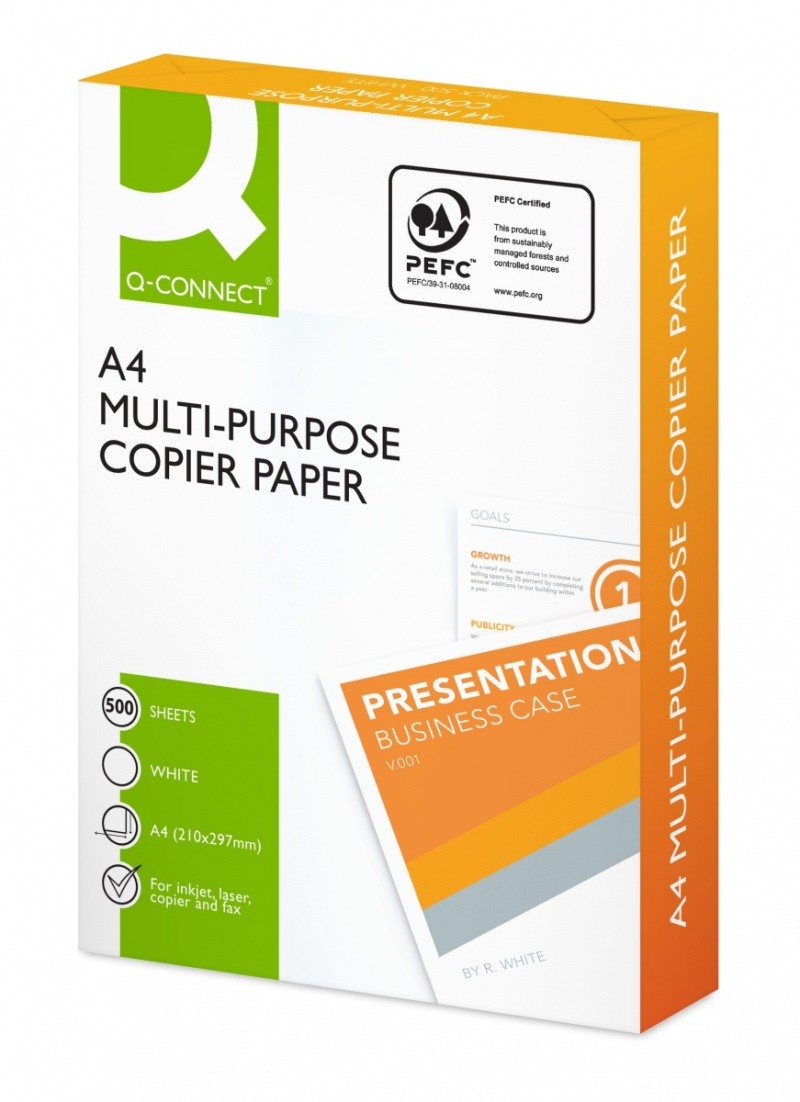 COPIER PAPER Q-CONNECT, A4, 500 SHEETS, GRADE C, 75 g/m2