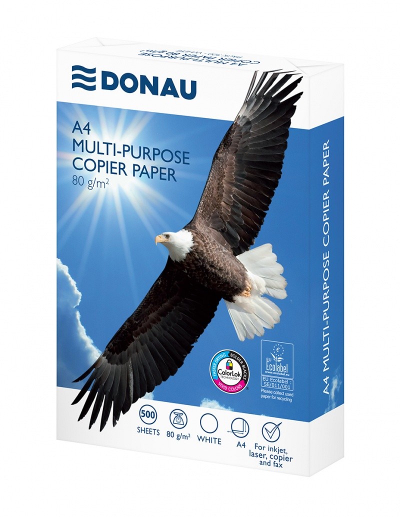 MULTI-PURPOSE COPIER PAPER DONAU, A4, 500 SHEETS, GRADE C, GR.80