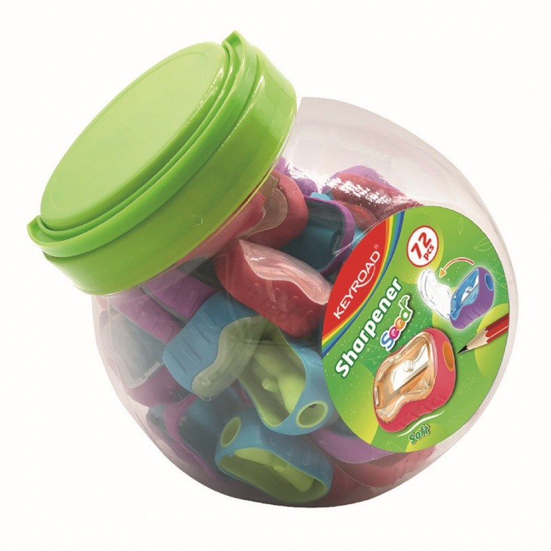 PLASTIC SHARPENER, KEYROAD , SINGLE, MIX, TUBE/KR971069