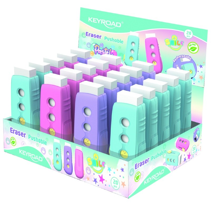 ERASER, KEYROAD, PASTEL, ZIPPER, MIX,  COLOR BOX