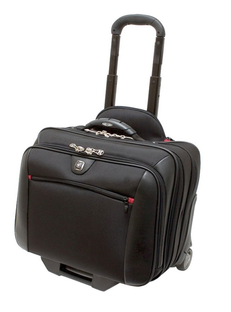 WENGER, POTOMAC DOUBLE GUSSET WHEELED COMPUTER, BLACK (R)