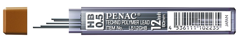 გრიფელი PENAC 0.5 მმ, HB, 12 ცალი