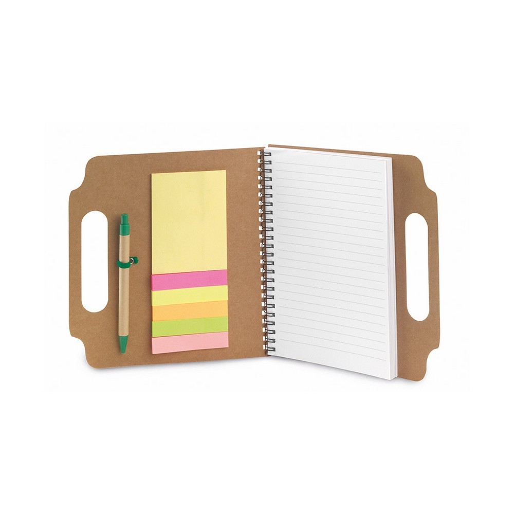 Conference folder approx. A5 with notebook, sticky notes and ball pen