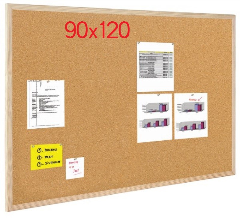CORK NOTICE BOARDS 22MM MDF OAK FRAME 900X1200