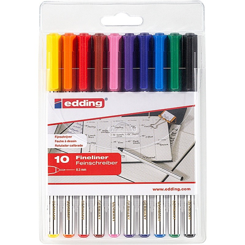 OFFICE LINER EF E-89 , 0.3 MM, EDDING, 10PCS, MIX COLOURS
