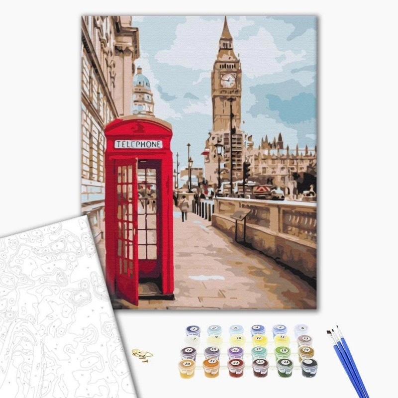 PAINTING BY NUMBERS, BRUSHME, 40X50CM, SYMBOLS OF LONDON, 1PC, BOX