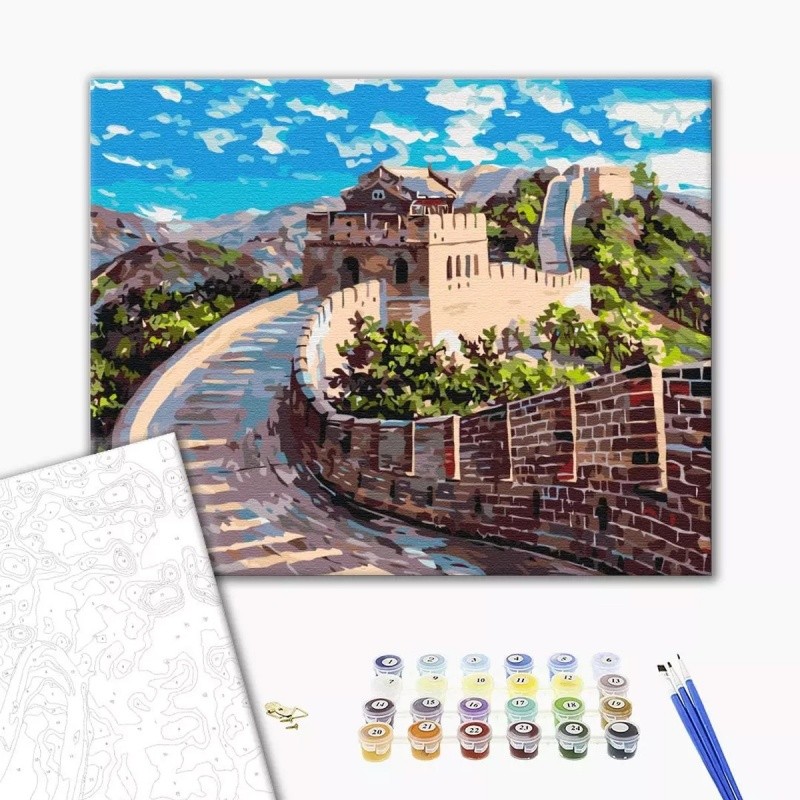 PAINTING BY NUMBERS, BRUSHME, 40X50CM, GREAT WALL OF CHINA, 1PC, BOX