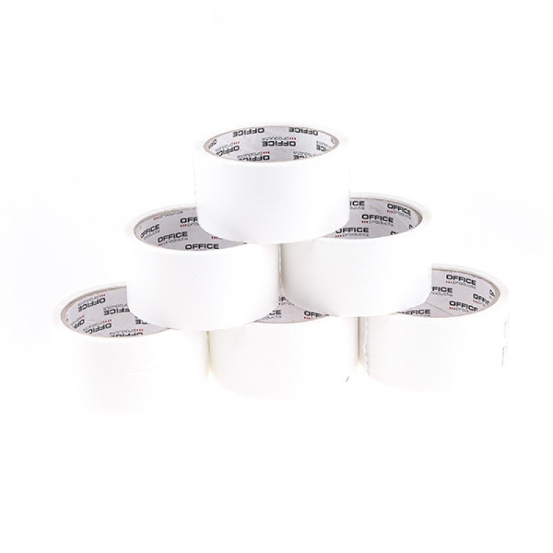 შესაფუთი სკოჩი (1 ცალი) OFFICE PRODUCTS (46 მეტრი) სიგანე:48 მმ / სისქე:36 მიკ თეთრი