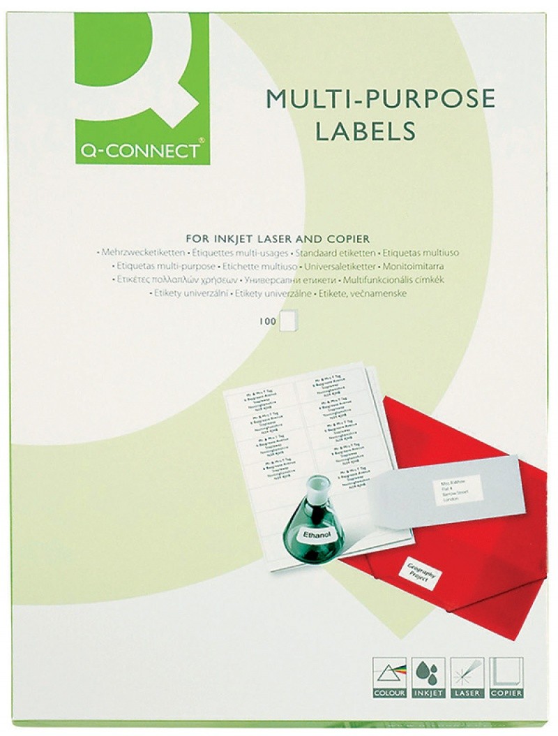 SELFADHESIVE Q-CONNECT LABELS 99,1X139,0MM