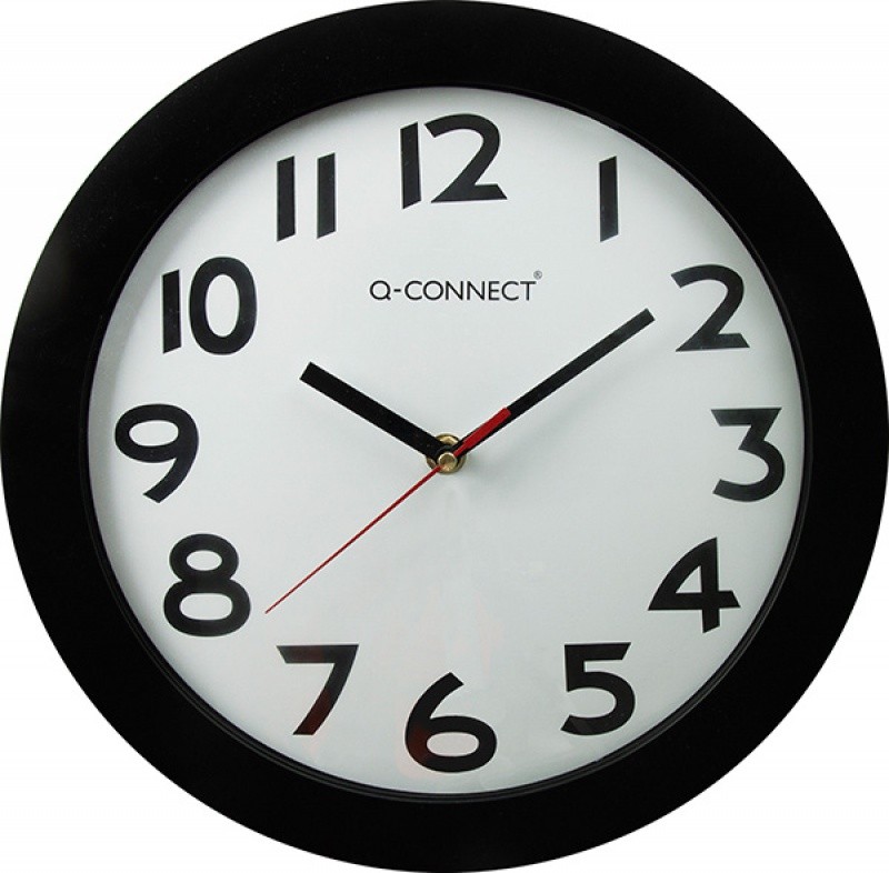 WALL CLOCK Q-CONNECT 28CM BLACK