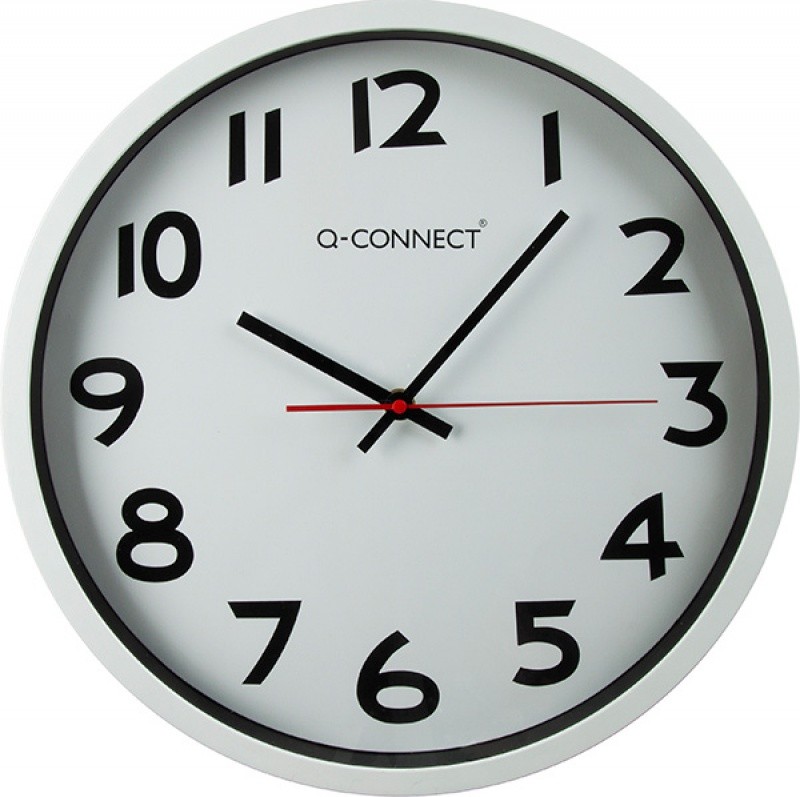 WALL CLOCK Q-CONNECT 35CM SILVER CHROME