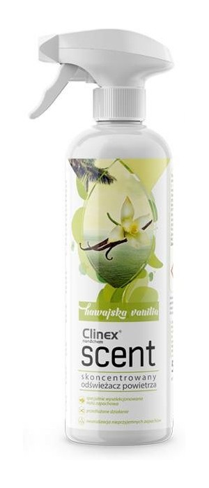საუკეთესო Quality კონცეტრირებული Air aerosol CLINEX Scent HAWAIIAN VANILLA (500ml) ეფექტი 4 დღე