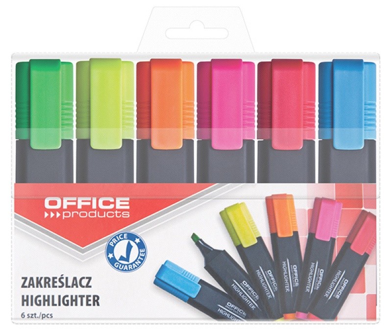 HIGHLIGHTER, OFFICE PRODUCTS, 6 PCS WALLET