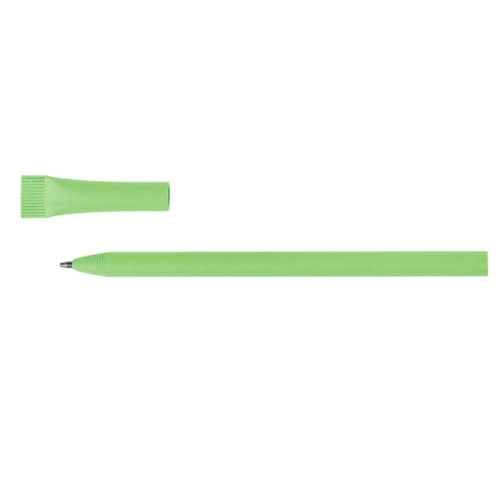 Rolled paper ball pen with cap