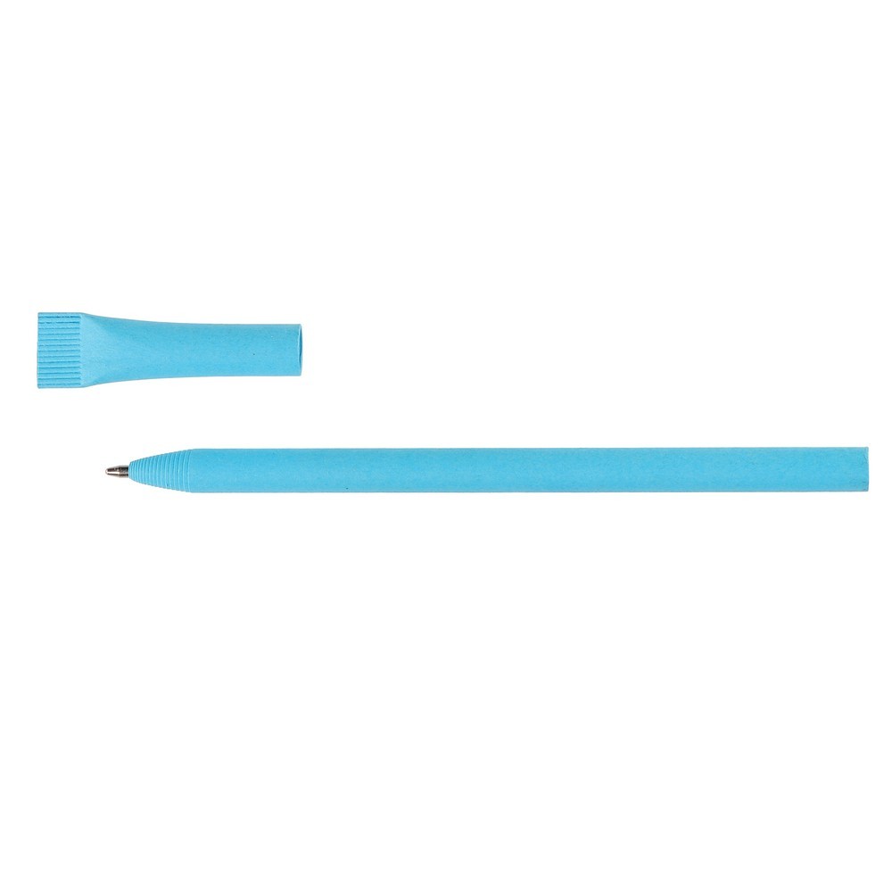 Rolled paper ball pen with cap