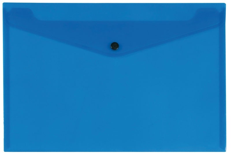 CARRY FOLDER WITH LOCK A4 TRANSP. BLUE